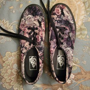 New Floral Velvet Vans 7.5